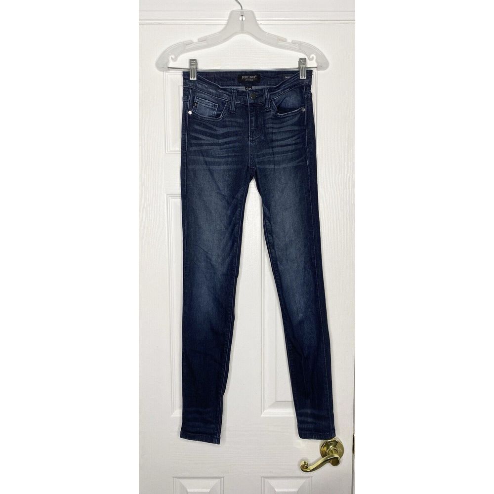 Judy Blue Women's Skinny Fit Distressed Denim Jeans Medium/ Dark Wash 1/25